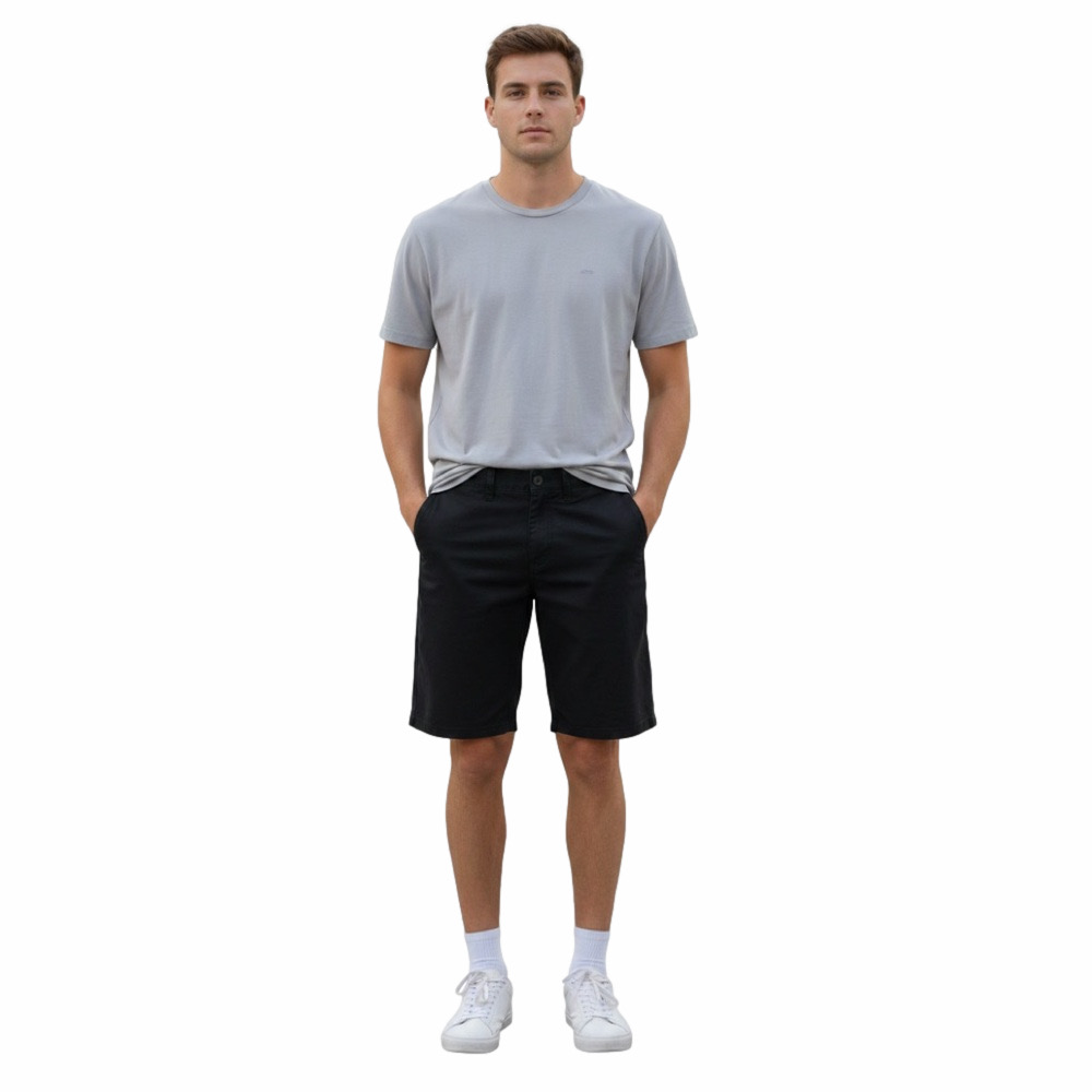 Oakley Men 30 Inch Waist Black Casual Walk Shorts Button Zipper Fly Belt Loops